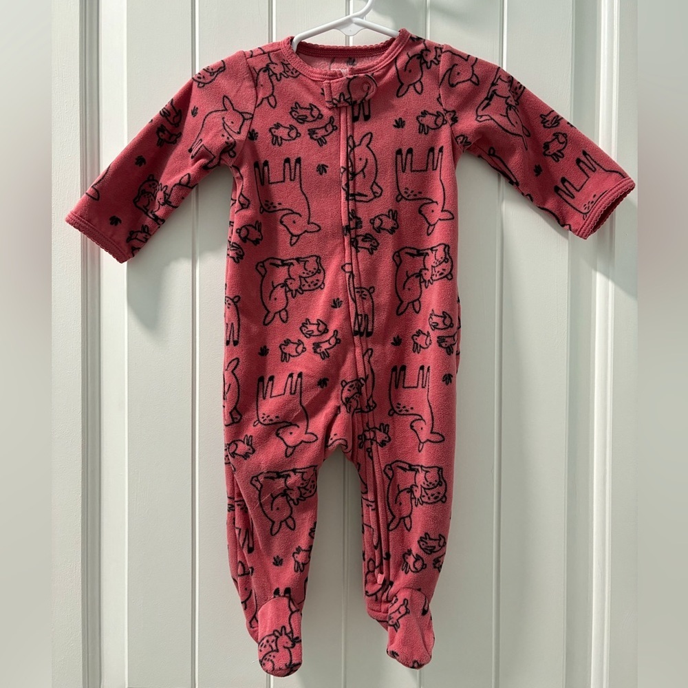 Carters - 6 months - Baby Girl - Fleece Footies Pajamas